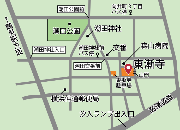 東漸寺周辺地図